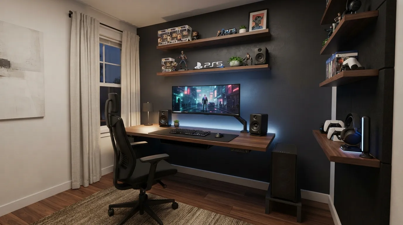 game room Wall-Mounted Gaming Desk