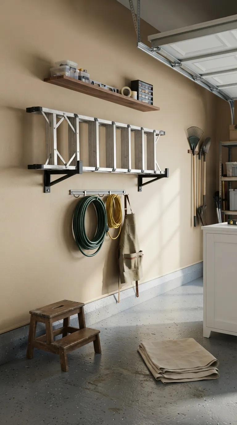 garage storage ideas Ladder Wall Rack