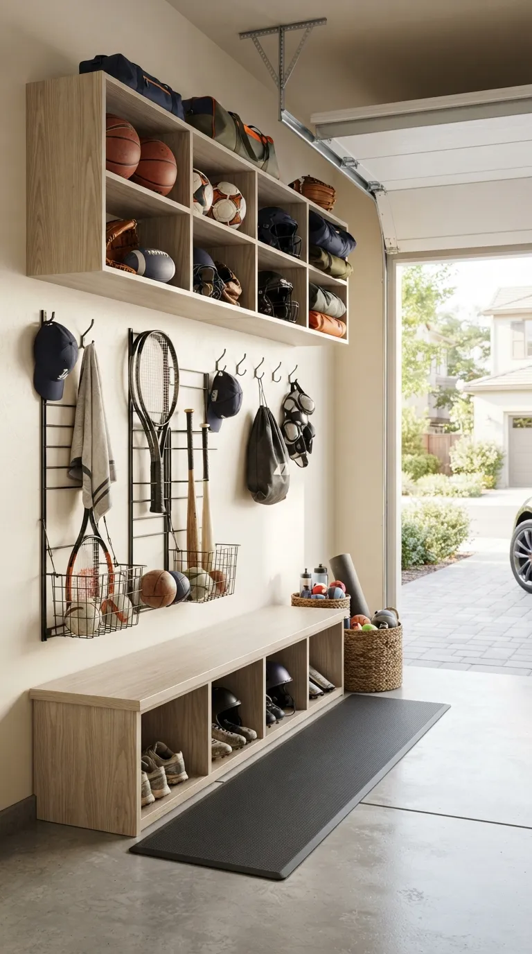 garage storage ideas Sports Gear Wall