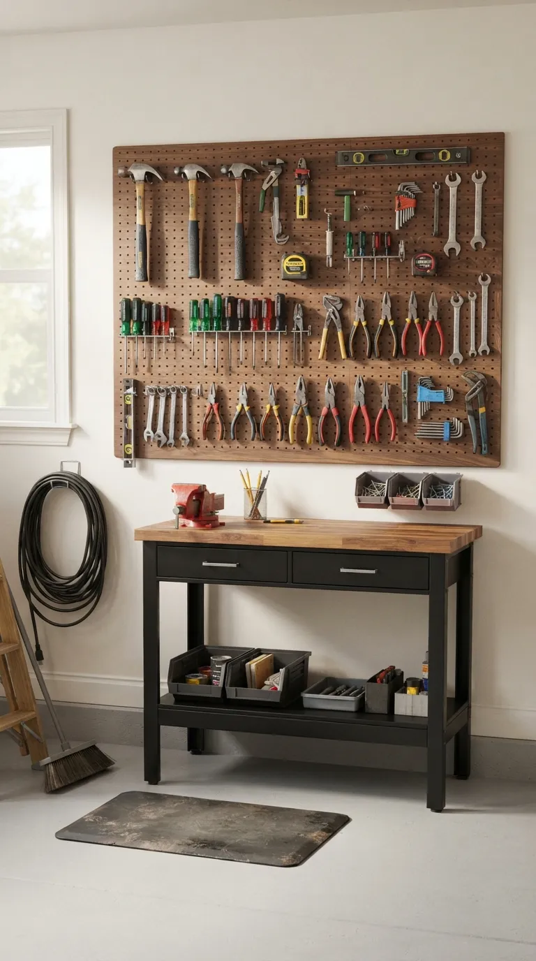 garage storage ideas Wall-Mounted Tool Storage