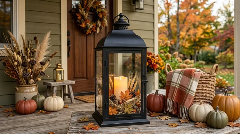 how to decorate a lantern for fall