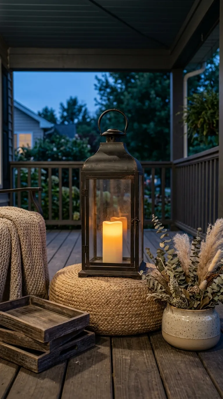 how to decorate a lantern for fall Create a Cozy Candlelit Lantern