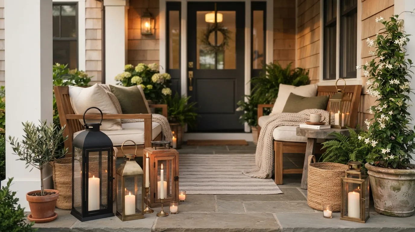 how to decorate a lantern with candles