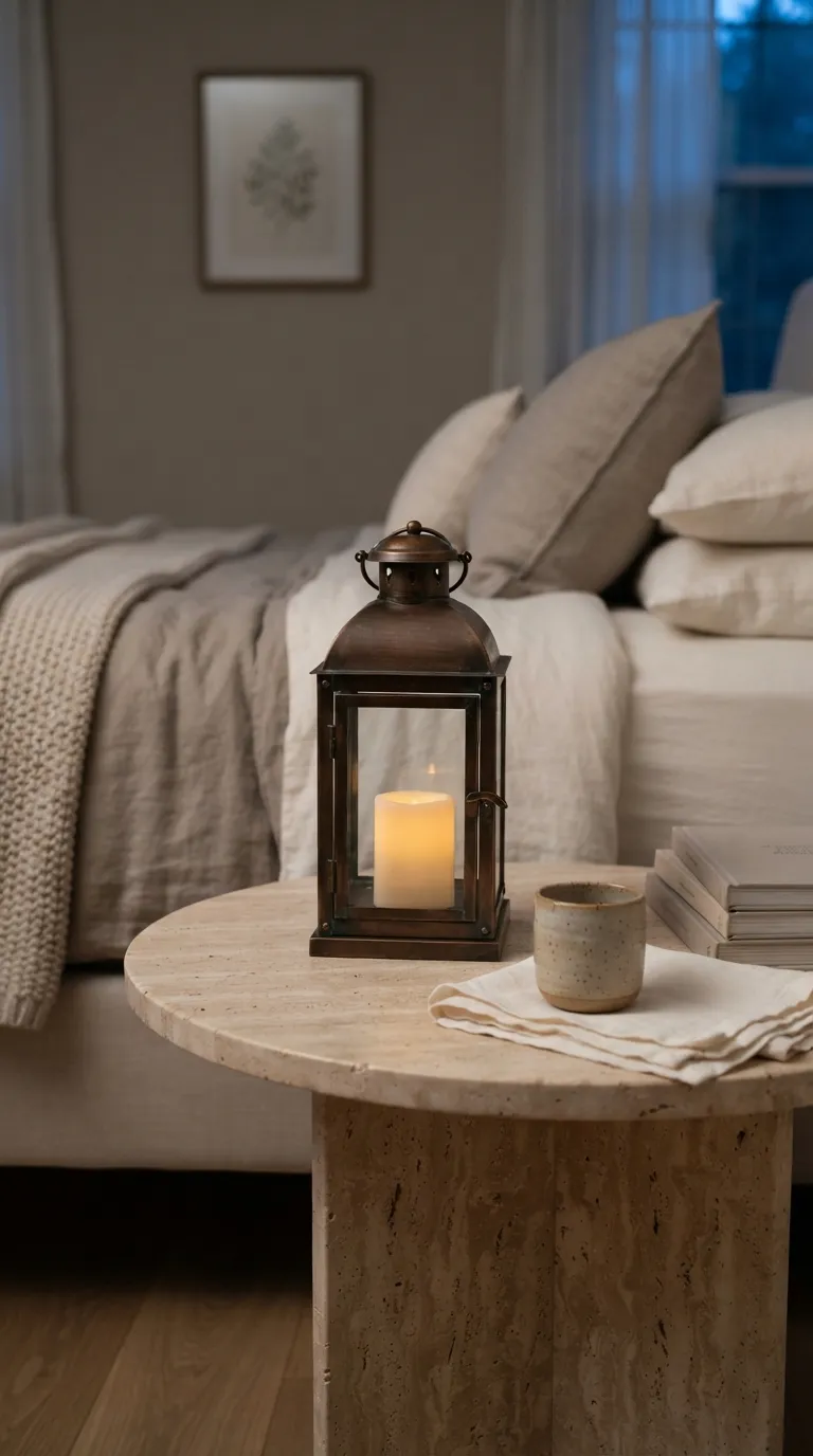 how to decorate a lantern with candles Create a Soft Bedroom Glow