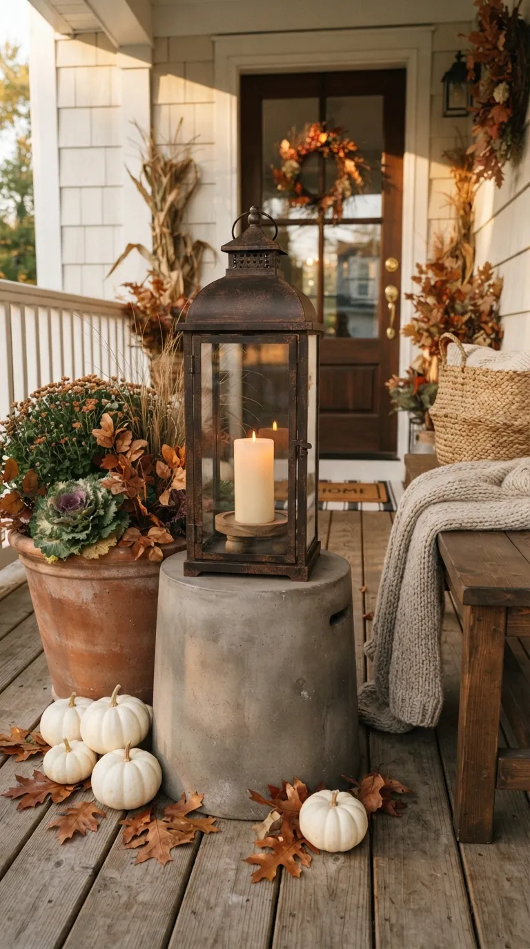 how to decorate a lantern with candles Decorate a Lantern for Fall