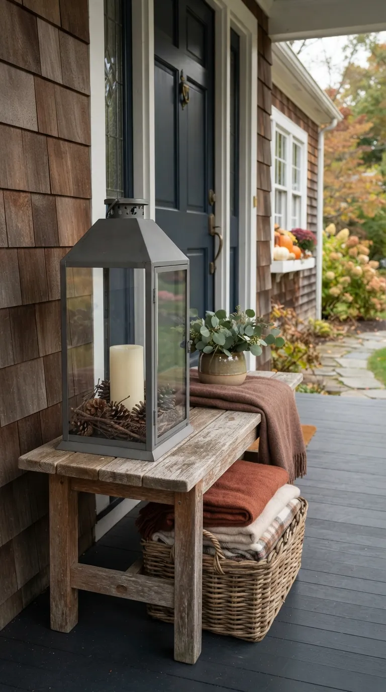 how to decorate a lantern with candles Decorate With Seasonal Pinecones