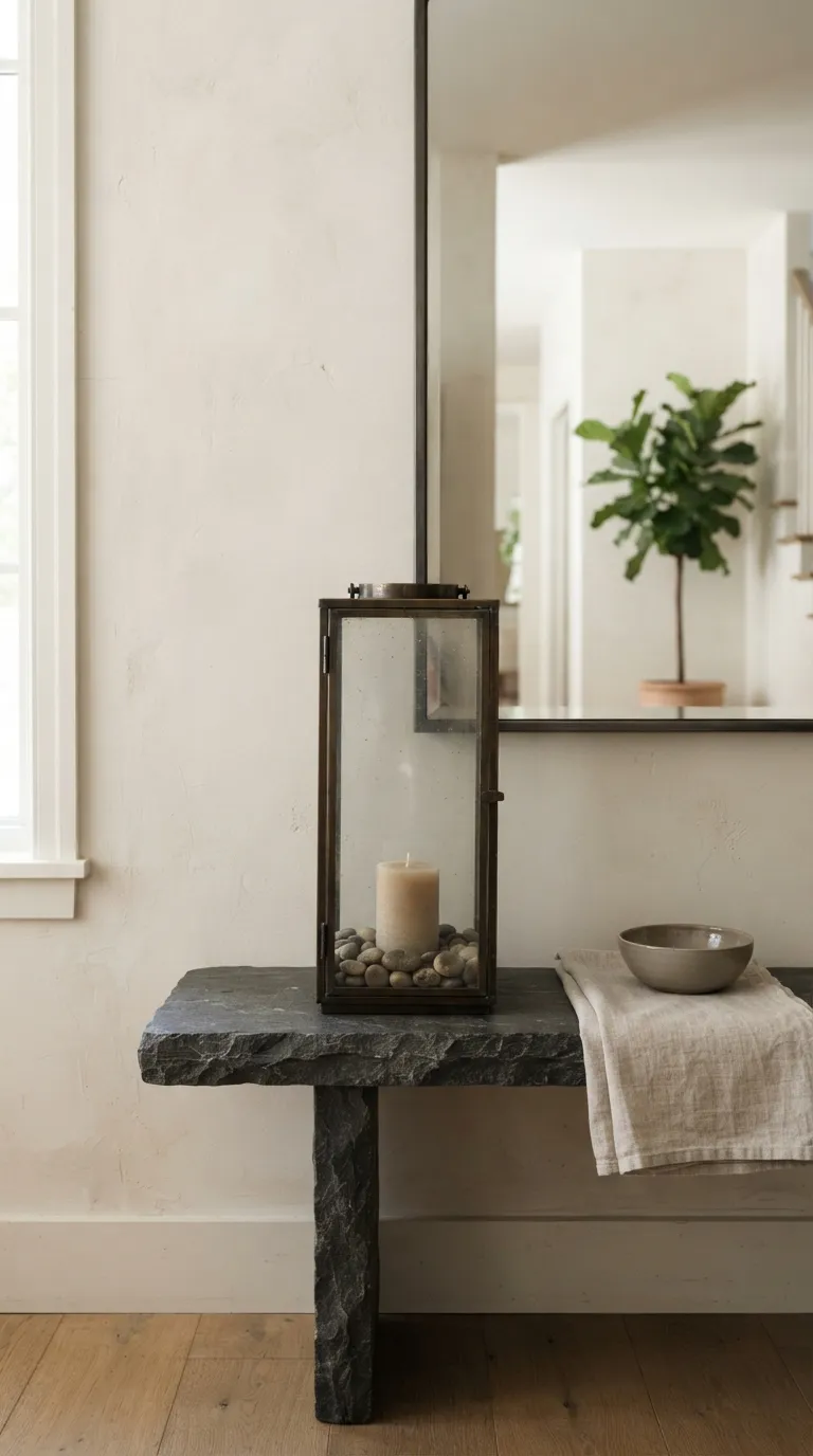 how to decorate a lantern with candles Fill the Base With Decorative Stones
