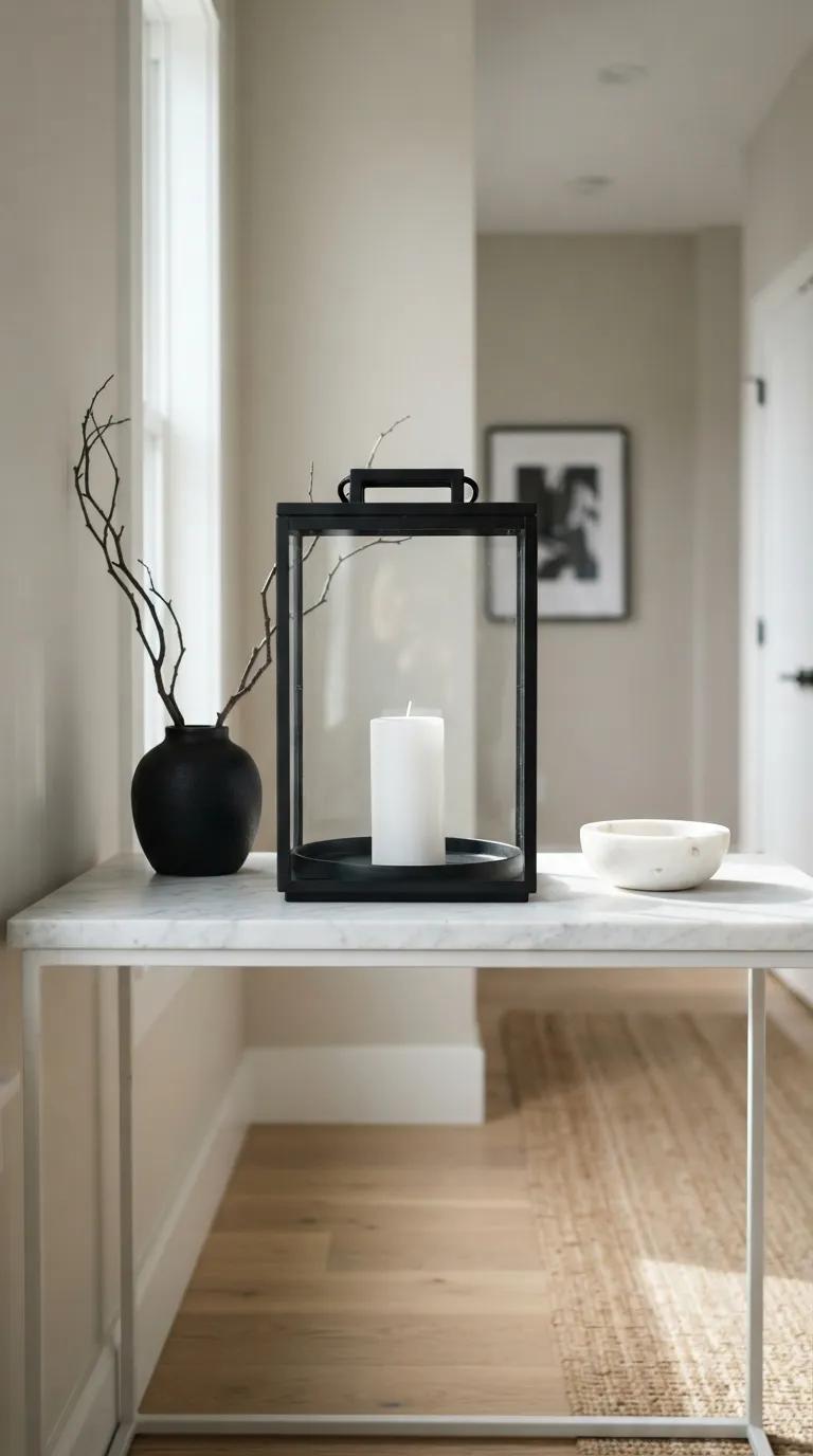 how to decorate a lantern with candles Make a Black-and-White Lantern Display