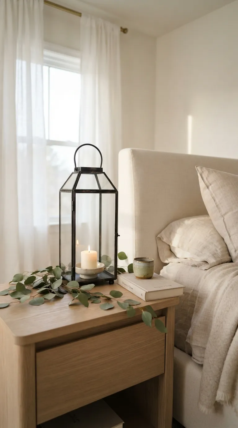 how to decorate a lantern with candles Pair a Lantern With Eucalyptus