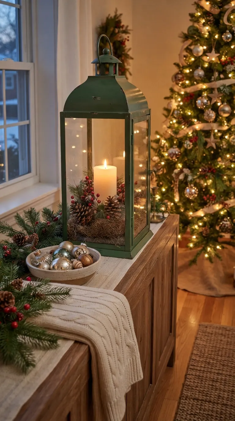 how to decorate a lantern with candles Style a Lantern for Christmas
