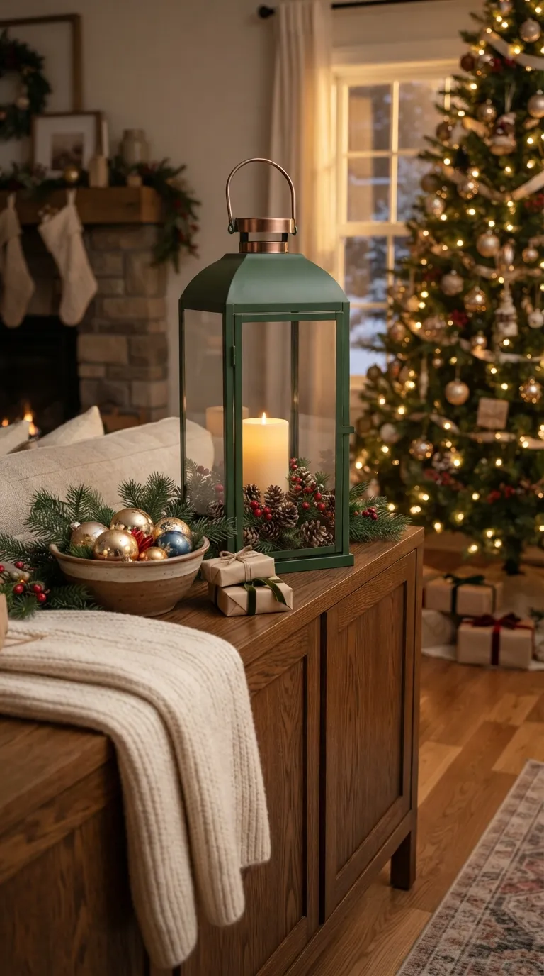 how to decorate a lantern with candles Style a Lantern for Christmas