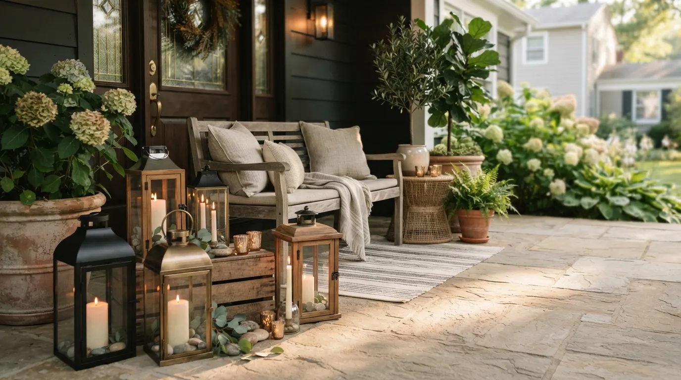 how to decorate a lantern with candles
