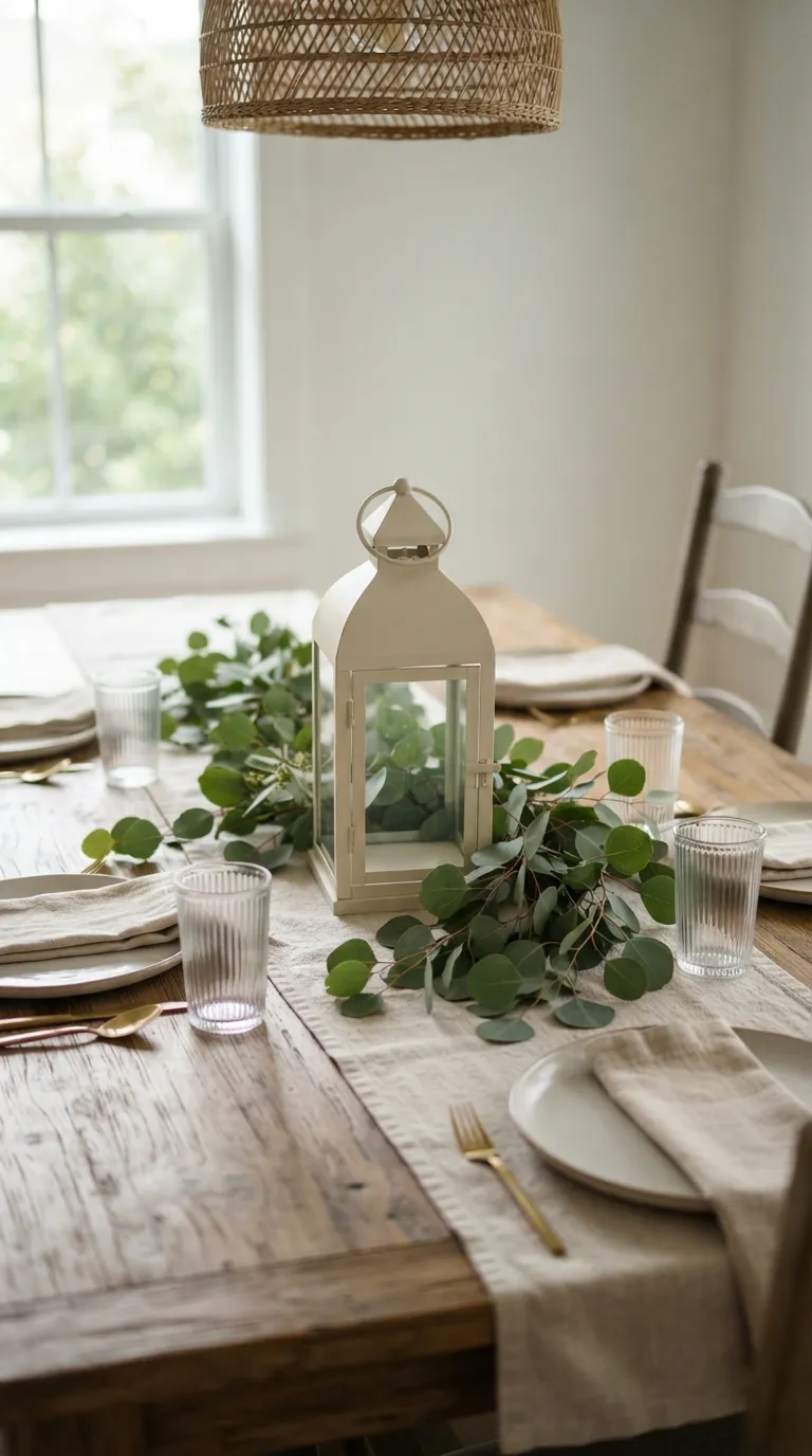 how to decorate a lantern with greenery Frame a Lantern with Eucalyptus Branches