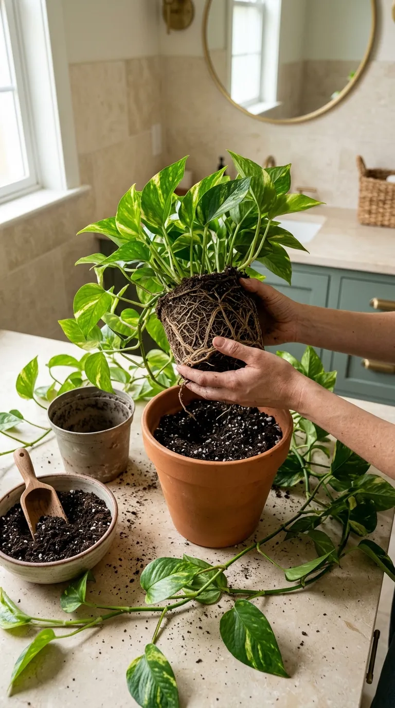 how to keep shower plants alive Refresh Old Potting Soil