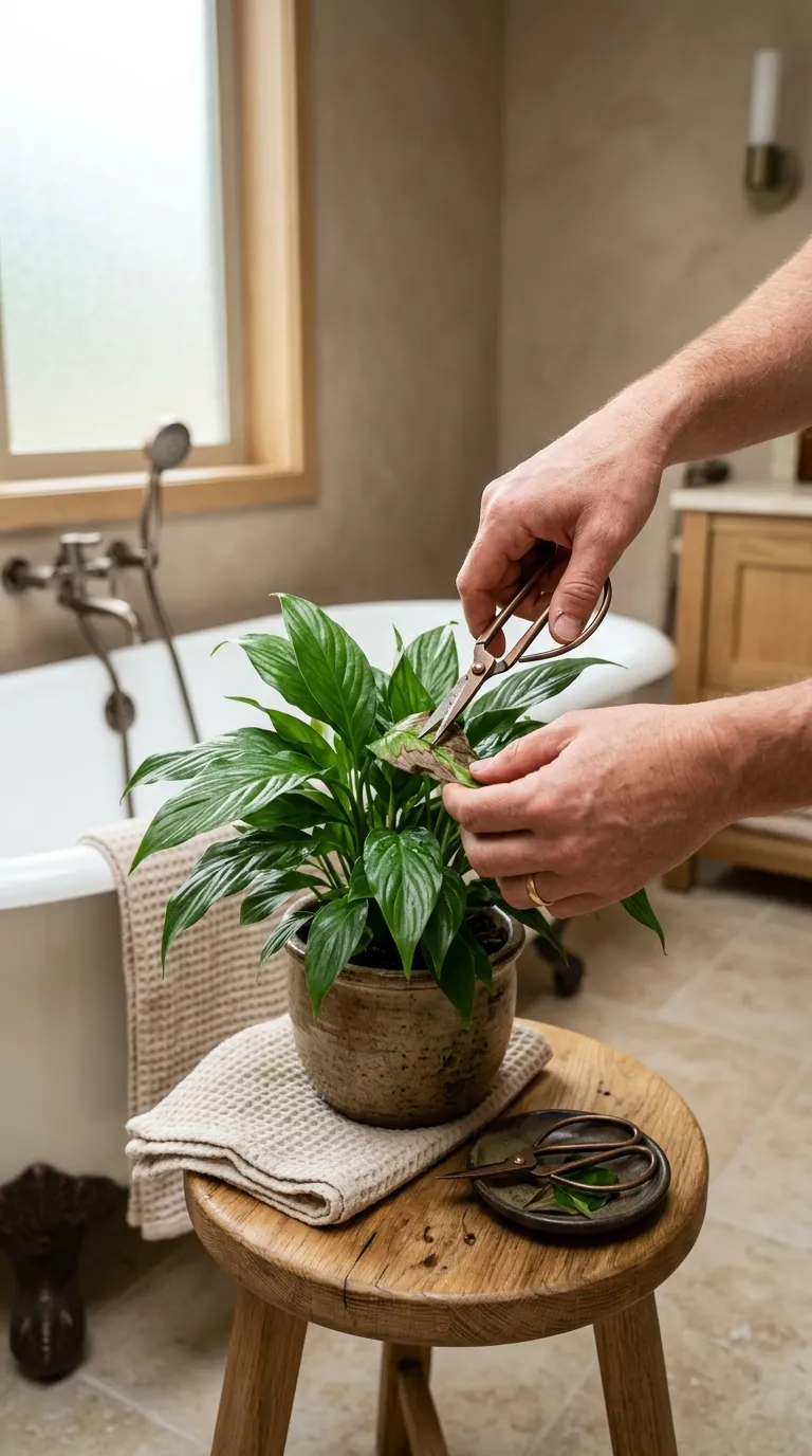 how to keep shower plants alive Trim Damaged Leaves