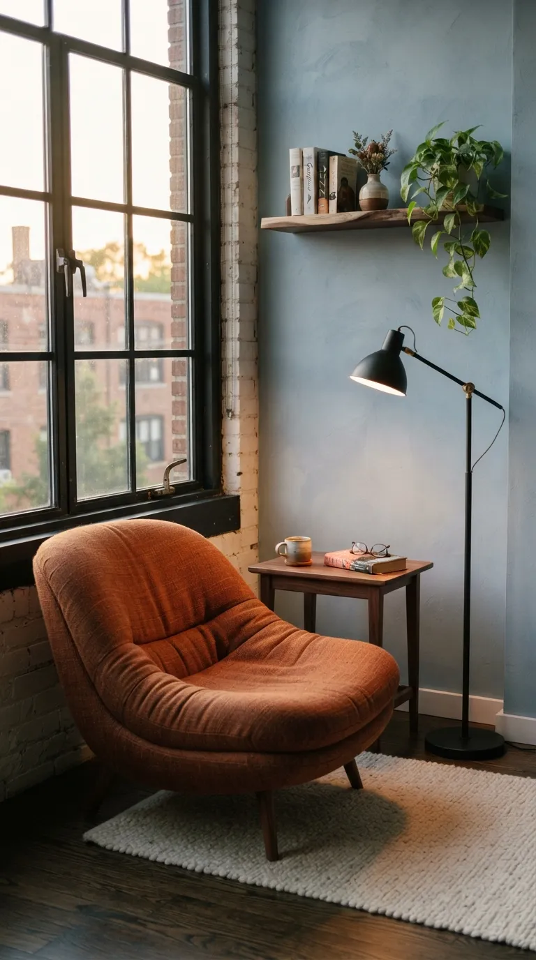 industrial living Cozy Industrial Reading Nook