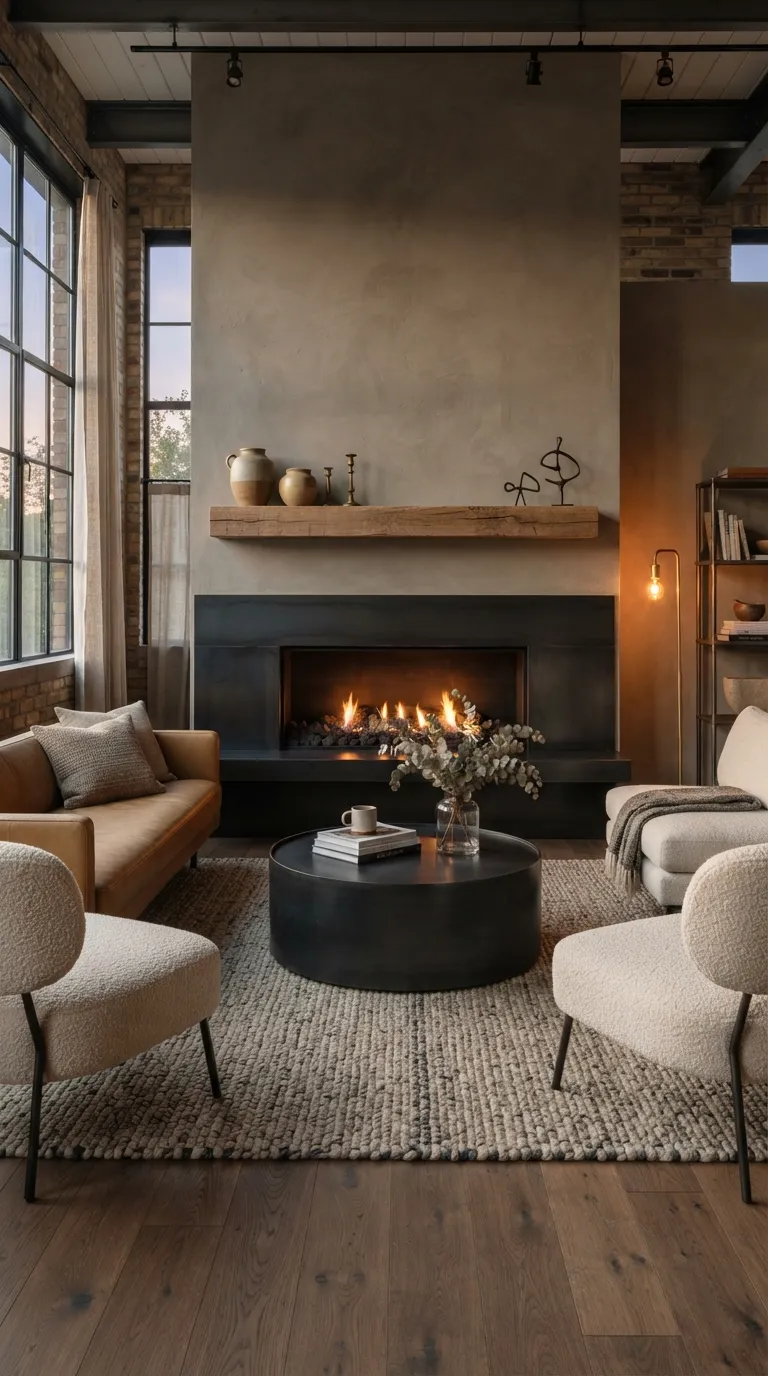 industrial living Industrial Fireplace Designs