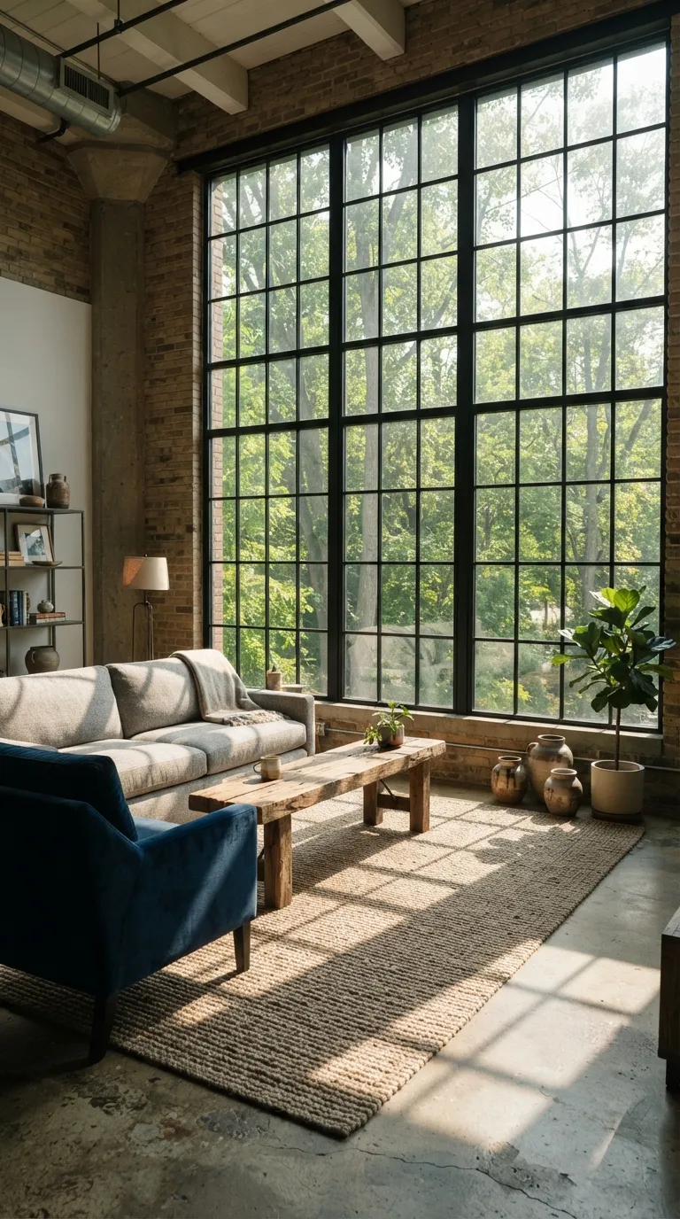 industrial living Oversized Factory Windows