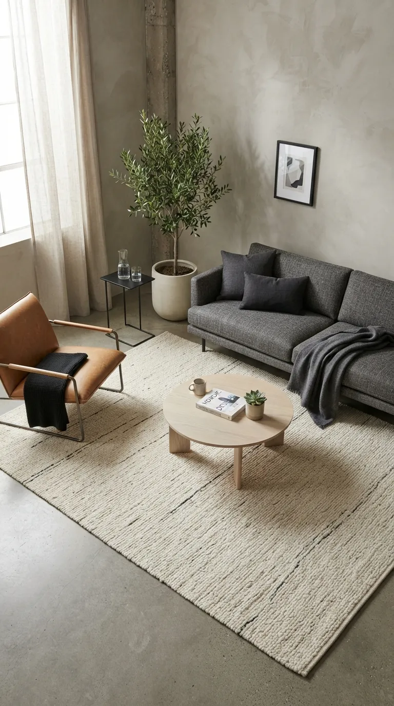industrial living Soft Neutral Rugs