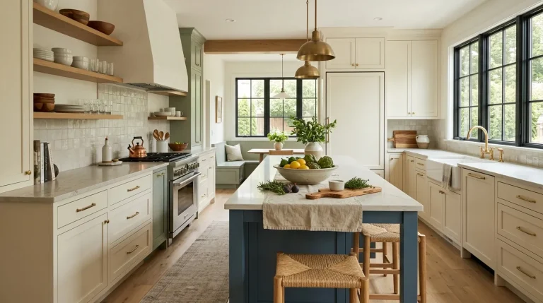 kitchen cabinet color combination ideas