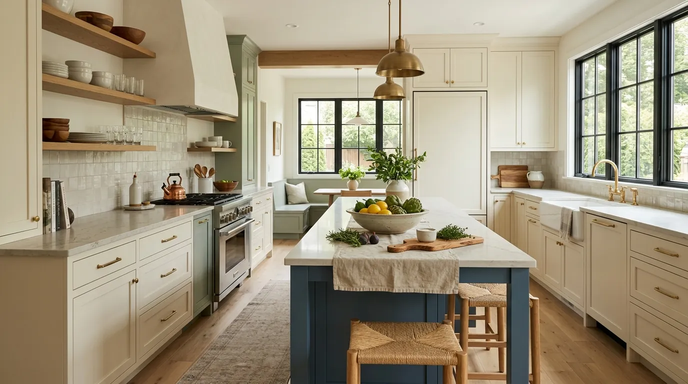 kitchen cabinet color combination ideas