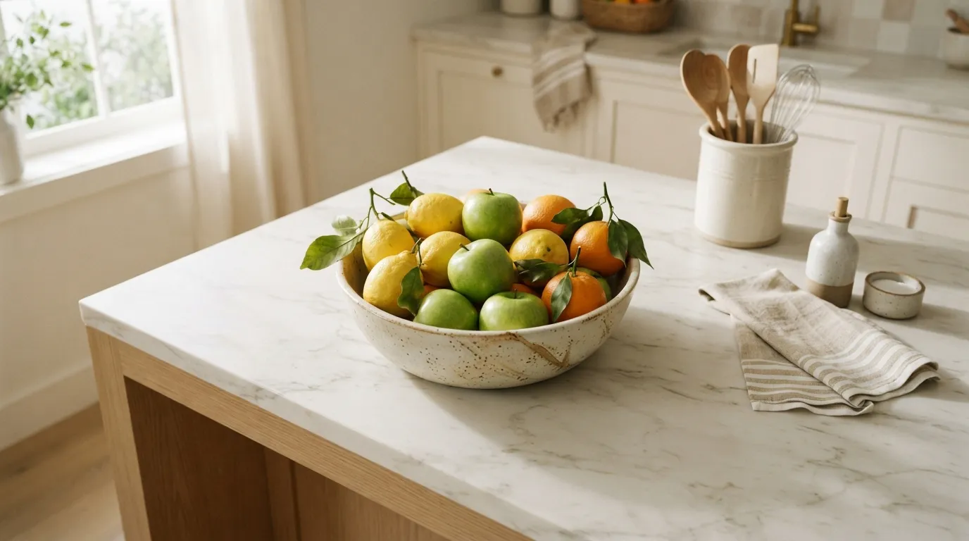 kitchen counter decor ideas on a budget Fresh Fruit Bowl