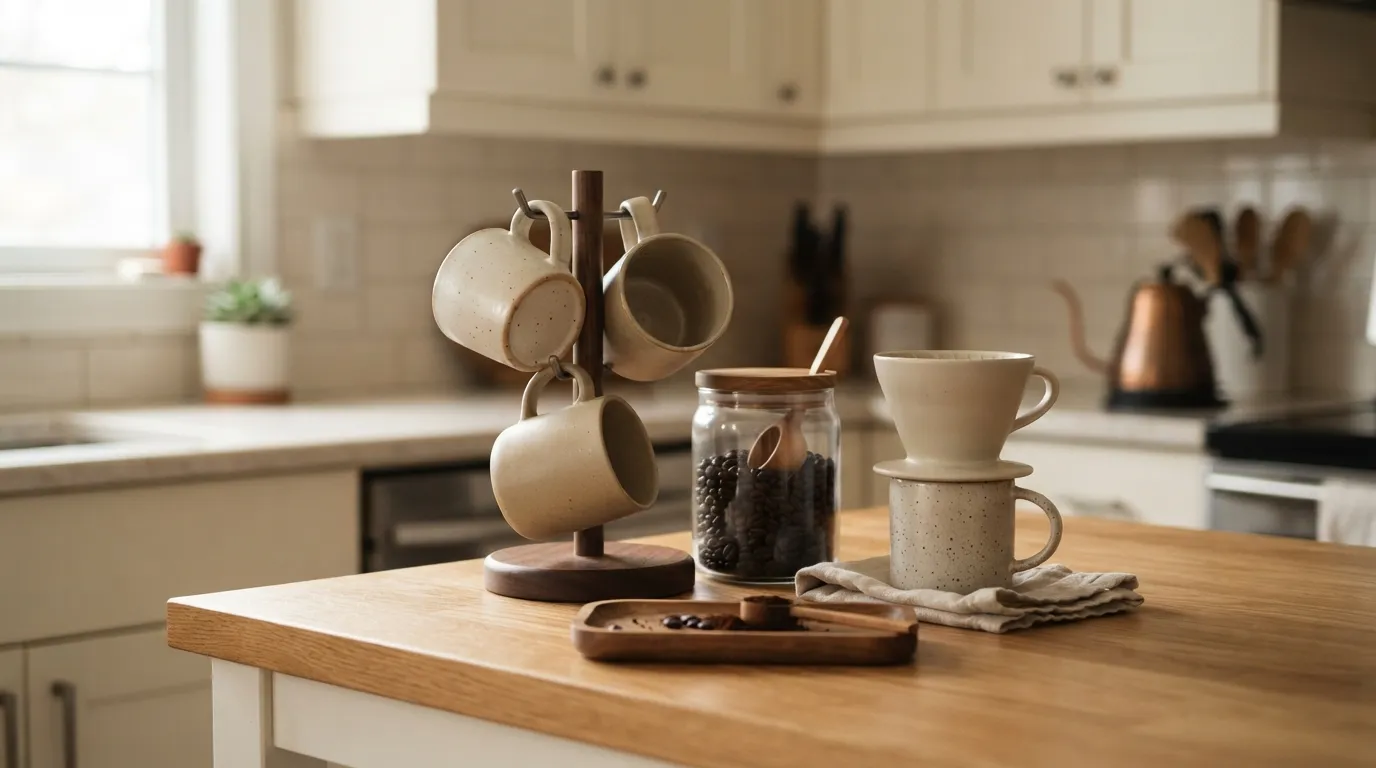 kitchen counter decor ideas on a budget Mini Coffee Station