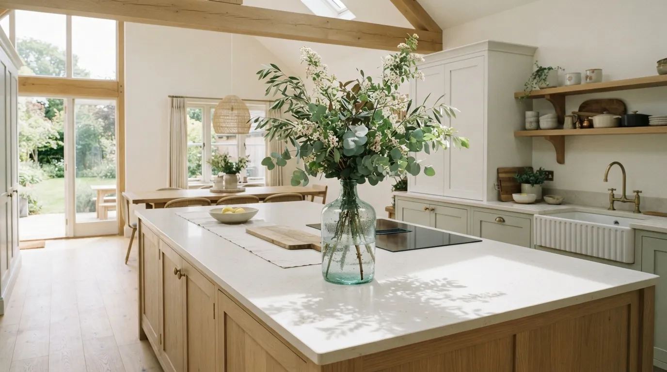 kitchen counter decor ideas on a budget Seasonal Greenery