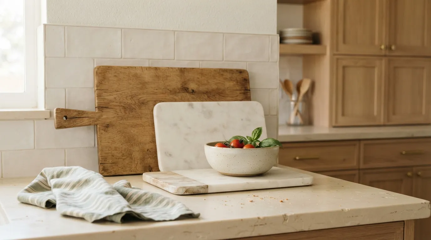 kitchen counter decor ideas on a budget Wooden Cutting Board Layer