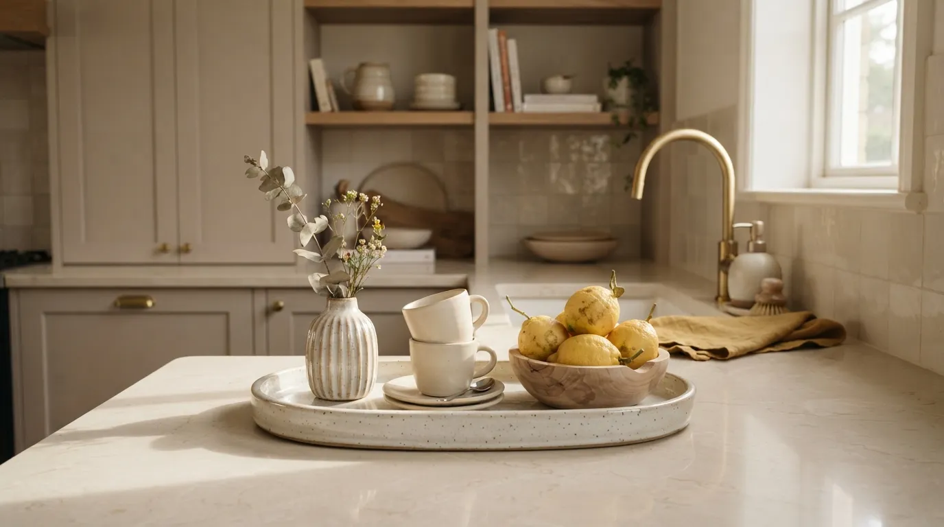 kitchen counter decorating ideas for small spaces Layered Counter Tray