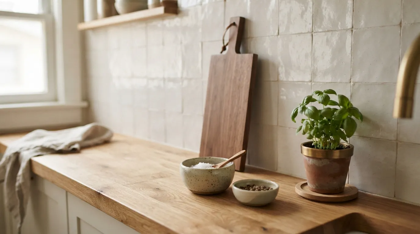 kitchen counter decorating ideas for small spaces Slim Wooden Layers