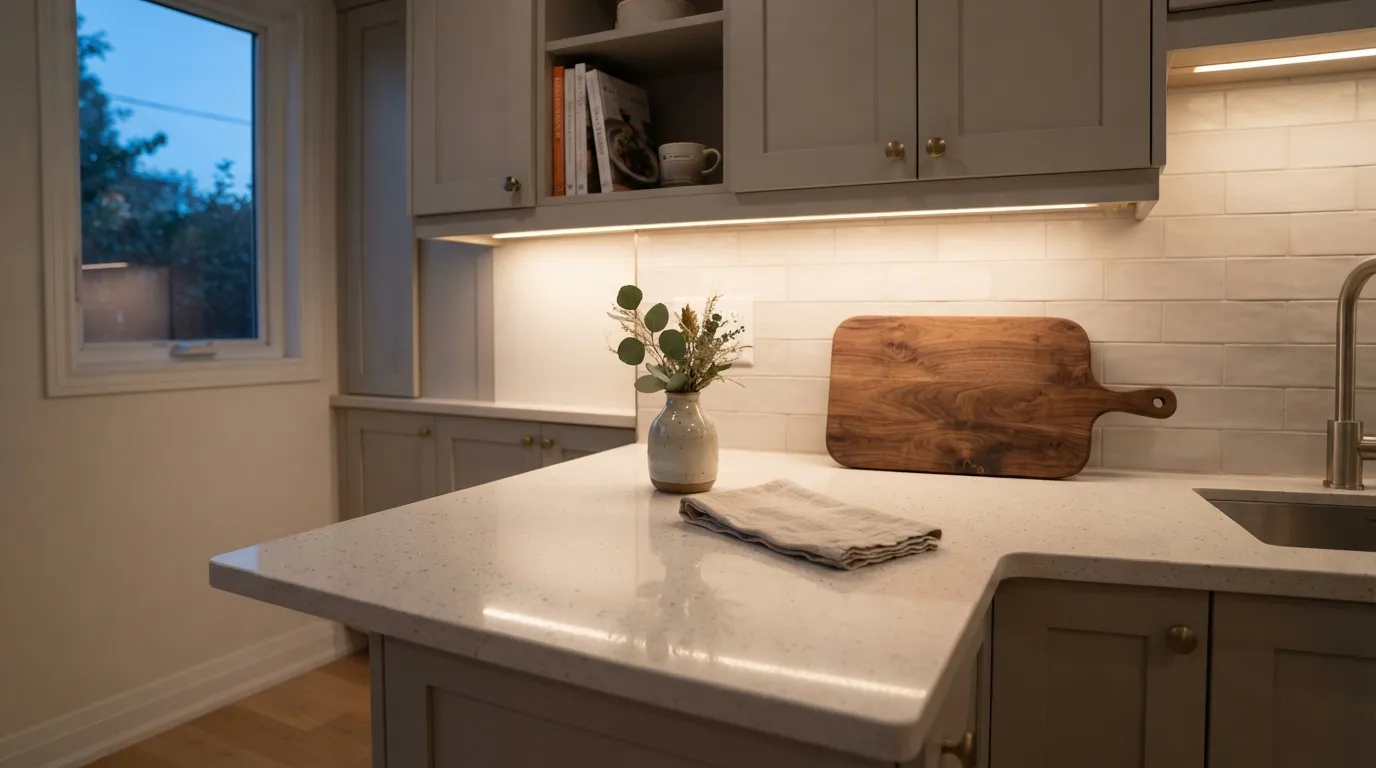 kitchen counter decorating ideas for small spaces Under-Cabinet Glow