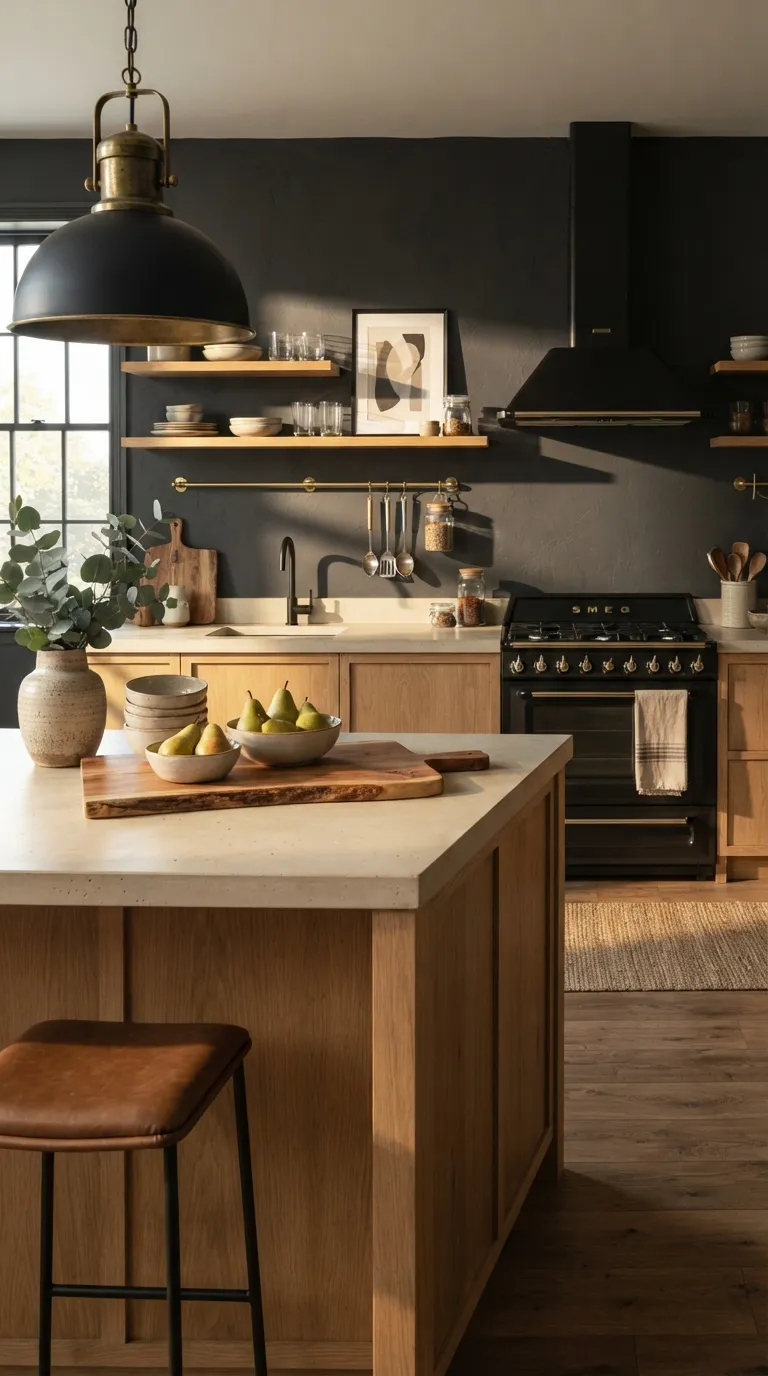 kitchen paint color ideas for walls Charcoal Gray for a Moody Kitchen