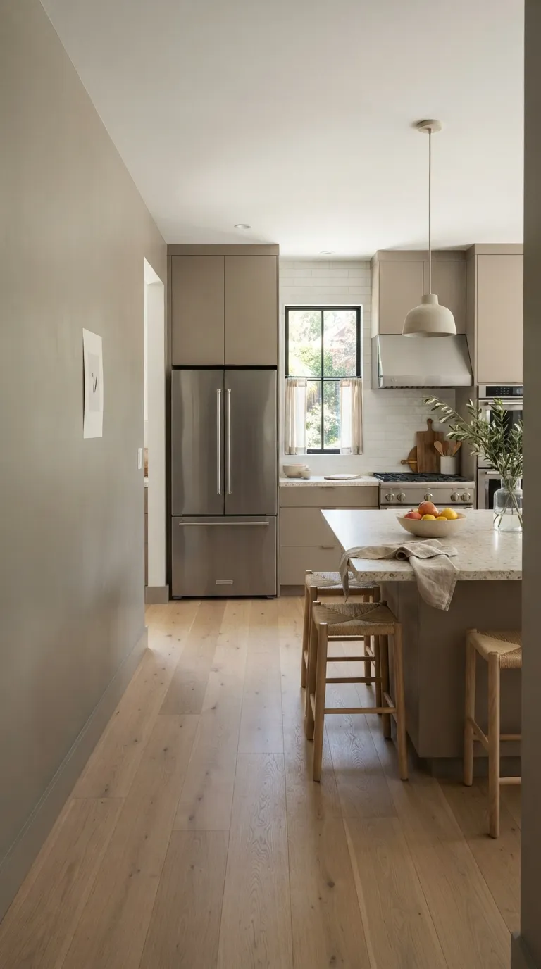 kitchen paint color ideas for walls Greige Walls for Modern Kitchen Style