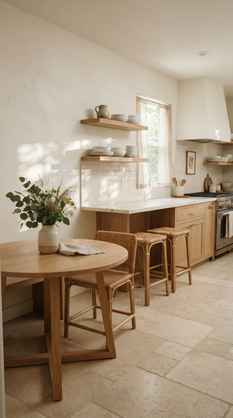 kitchen paint color ideas for walls Warm White Walls for a Soft Kitchen