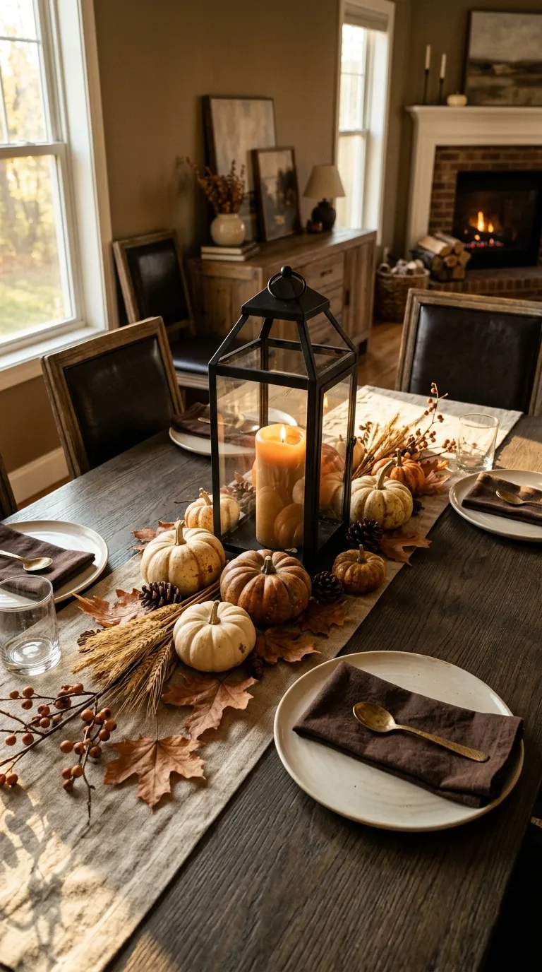 lantern centerpiece ideas for dining table Build a Cozy Fall Lantern Centerpiece