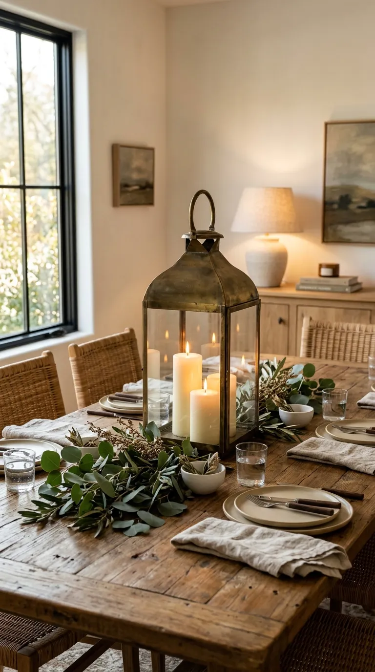 lantern centerpiece ideas for dining table Create a Warm Candlelit Lantern Focal Point
