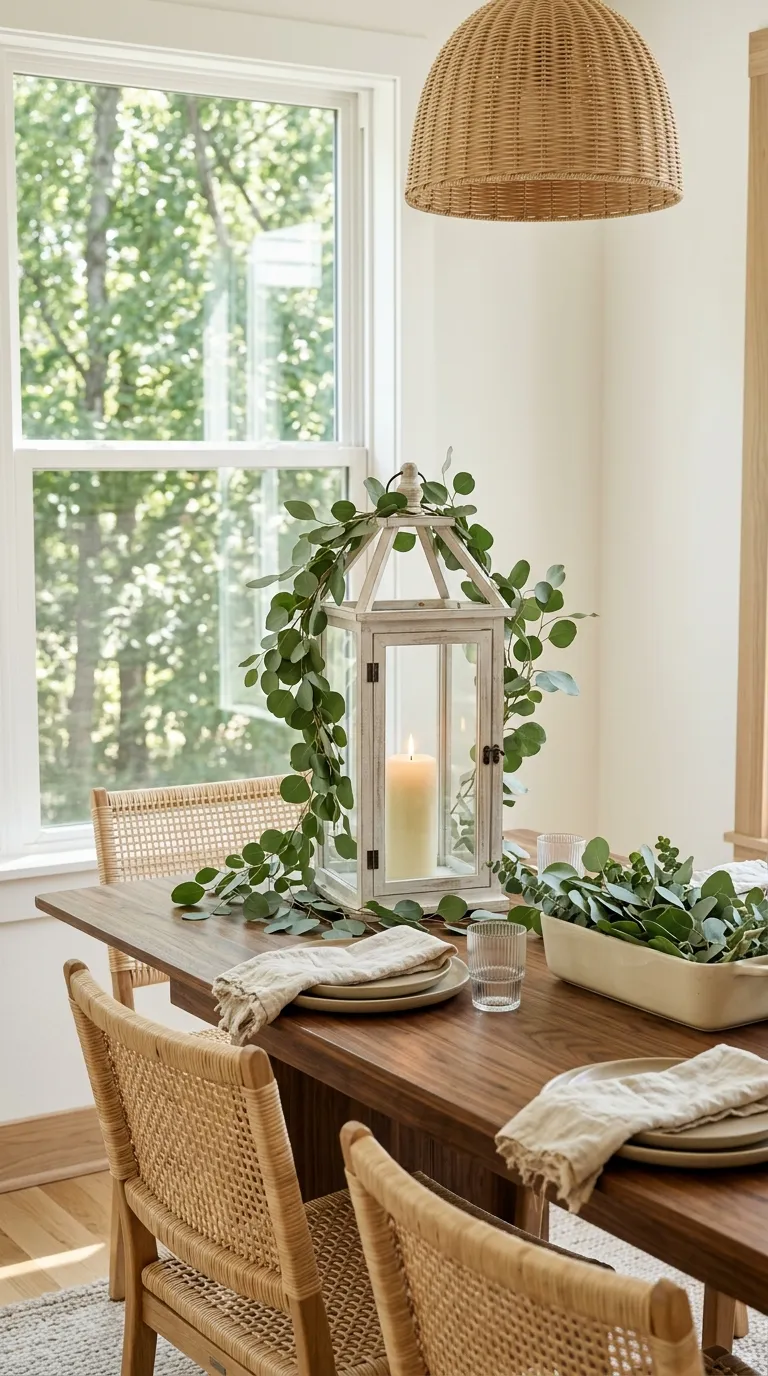 lantern centerpiece ideas for dining table Decorate a Lantern With Eucalyptus
