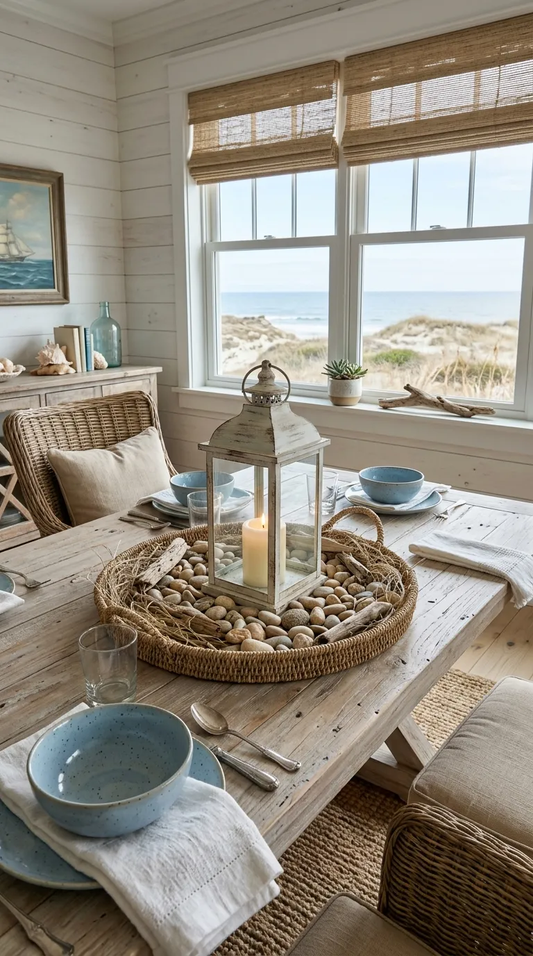 lantern centerpiece ideas for dining table Make a Coastal Lantern Centerpiece
