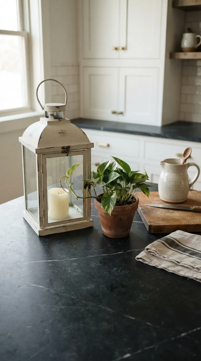 lantern decorating ideas on a budget Add a Small Potted Plant