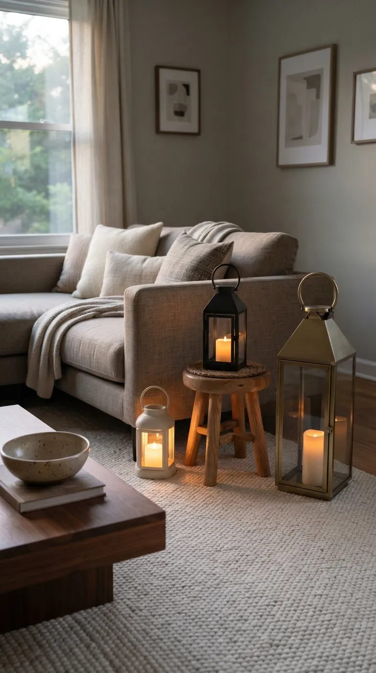 lantern decorating ideas on a budget Layer Lanterns in Different Heights