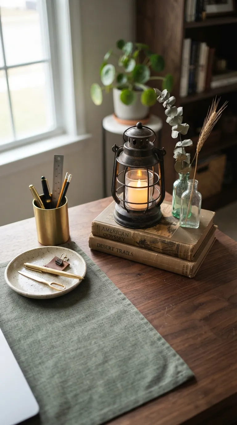 lantern decorating ideas on a budget Style a Lantern With Books and Glasses