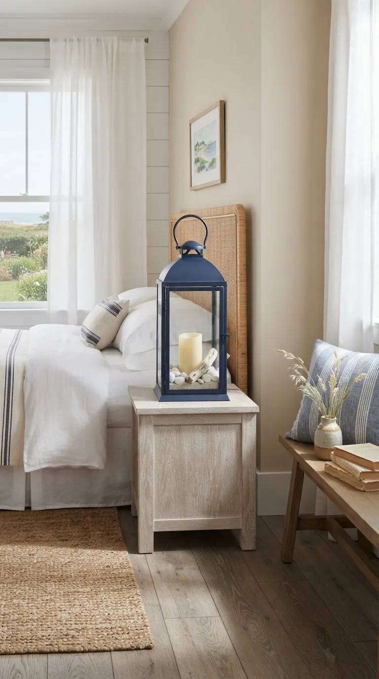 lantern decorating ideas on a budget Try a Blue-and-White Coastal Look