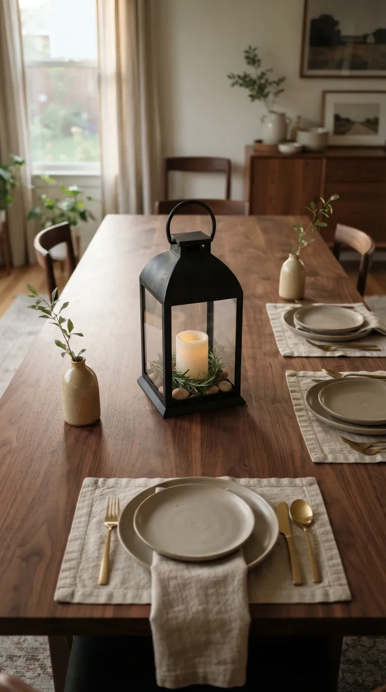 lantern decorating ideas on a budget Turn a Lantern Into a Dining Table Centerpiece