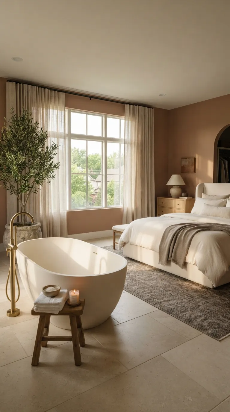 luxury bedroom decor ideas for couples Add a Freestanding Soaking Tub