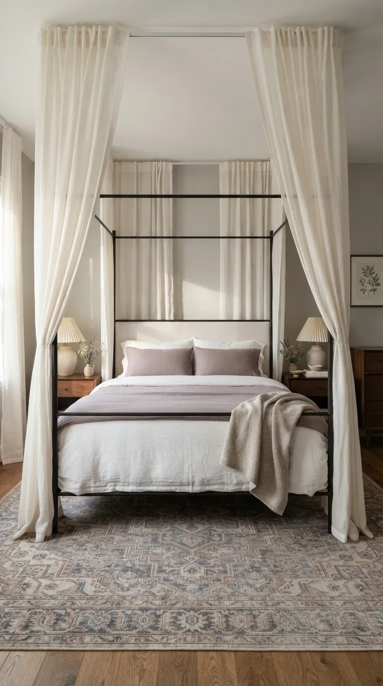 luxury bedroom decor ideas for couples Frame the Bed With Elegant Curtains