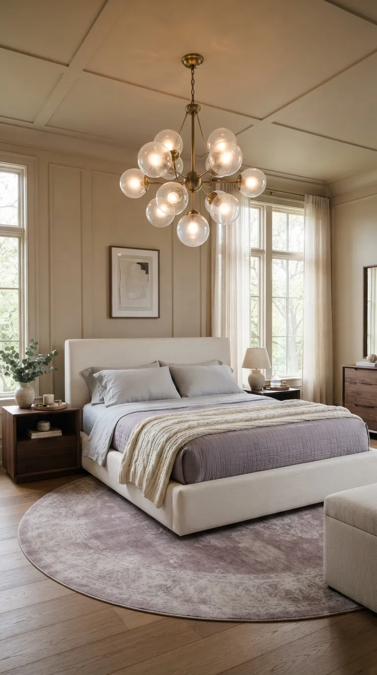 luxury bedroom decor ideas for couples Hang a Statement Chandelier