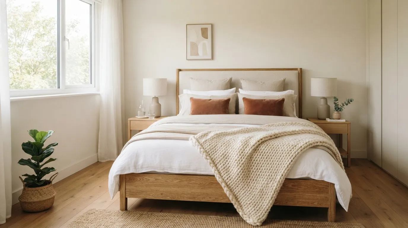 luxury bedroom decor ideas Layered Neutral Bedding