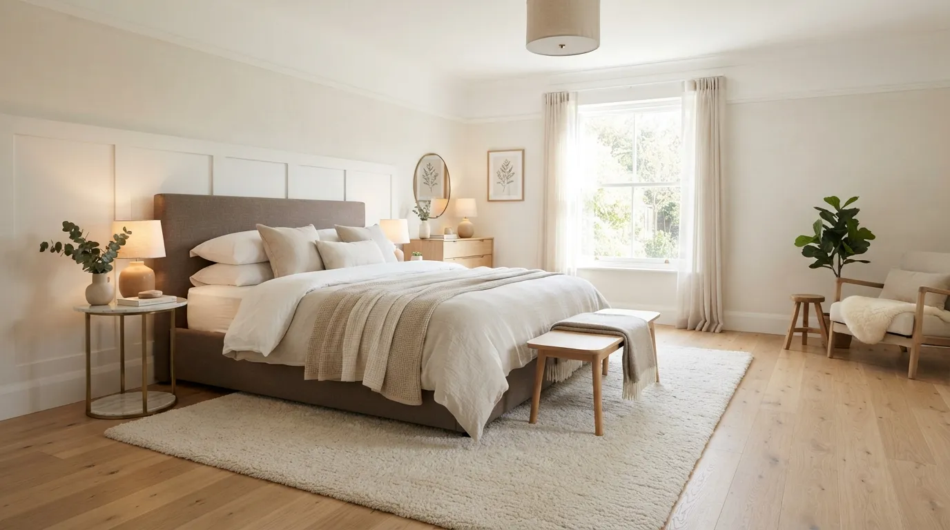 luxury bedroom decor ideas Oversized Area Rug