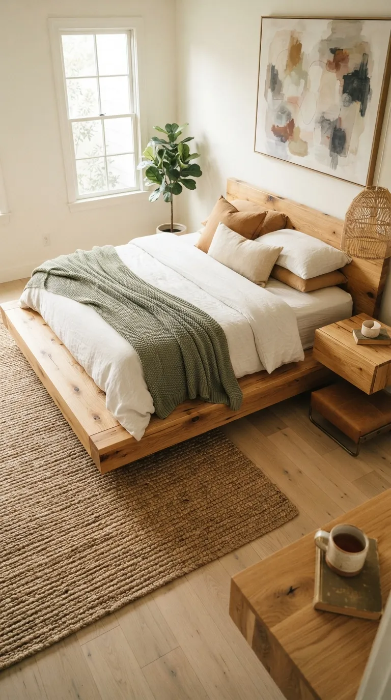 luxury bedroom ideas with a cozy aesthetic Bring in Natural Wood for Quiet Warmth